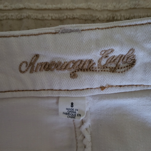 NWOT American Eagle Outfitters Carpenter-White Denim Mini Skirt Size 8 - Picture 8 of 13